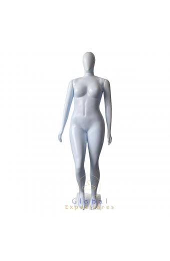 Manequim Feminino Branco Plus Size C/ Pose ( Roto Moldagem )