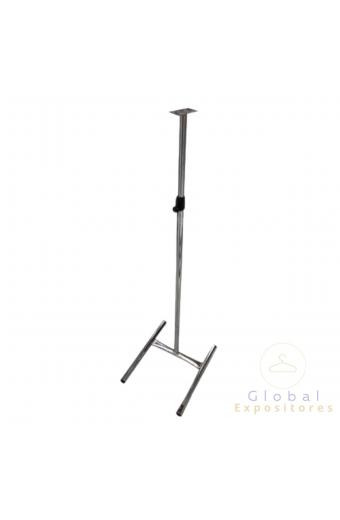 Pedestal Para Busto Costura Simples Cromado